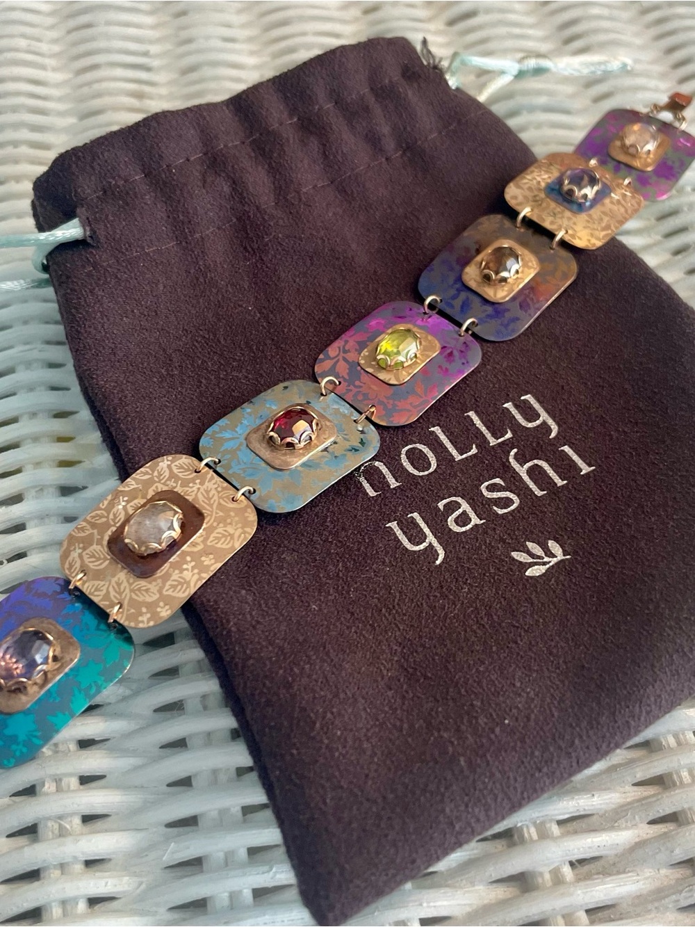 Holly Yashi Top End Multi Gem Bracelet 7.5” Vintage